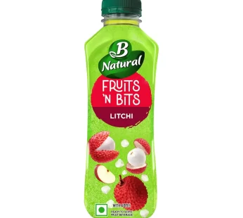 B Natural Fruits N Bits Litchi, Infused with Real Fruit Bits, 300ml, 100% Indian Fruit, 0% Concentrate, Goodness of Fiber, No Added Preservatives