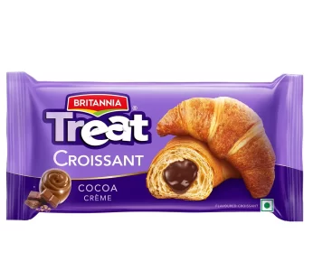 Britannia Treat Croissant – with Cocoa Crème Filling (45g) – 100% VEG