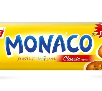 Parle Monaco Biscuit – Classic Regular, Salted Snack, 52.2 g (Get 5.8 g Extra)