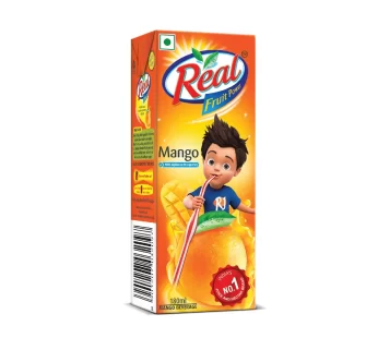 Real Fruit Juice- Mango – 180 ml (No added preservatives)
