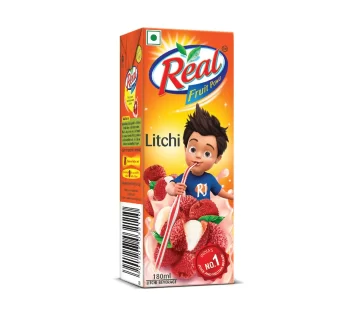 Real Litchi Juice, 180 ml (No added preservatives)