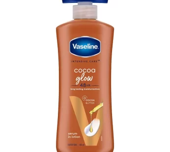 Vaseline Intensive Care Cocoa Glow Body Lotion, 48hr nourishing lotion with 100% Cocoa And Shea Butter, Restores Glow, 400 ml