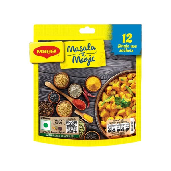 Maggi Masala-ae-Magic Sabzi Masala for delicious vegetables, available at Groceville in Baddi.